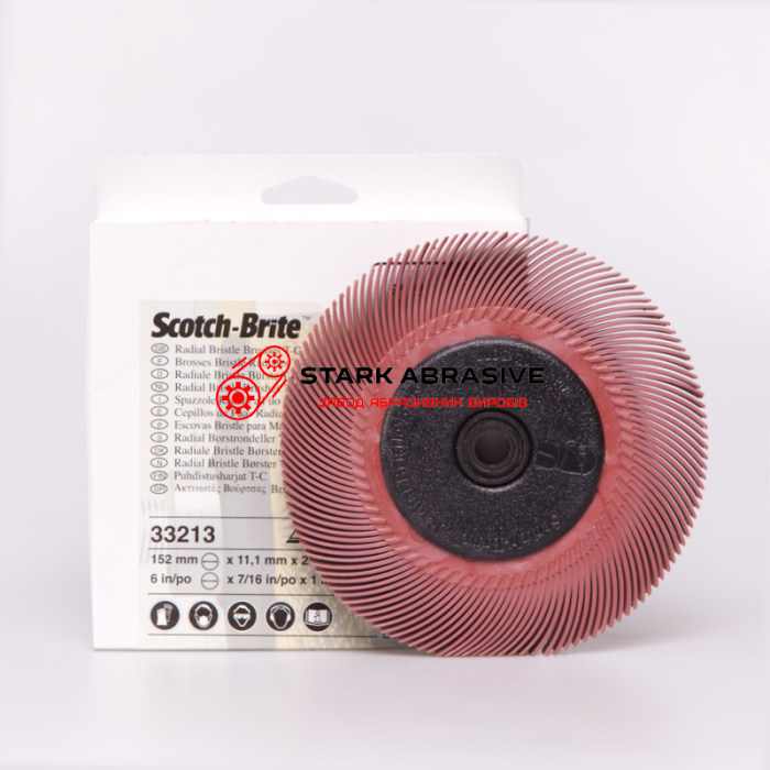 Радиальна щітка 3М™ Scotch-Brite™ (3М Скотч-брайт) BB-ZB TC P220 6x7/16x1(152x11x25) RDLBRST